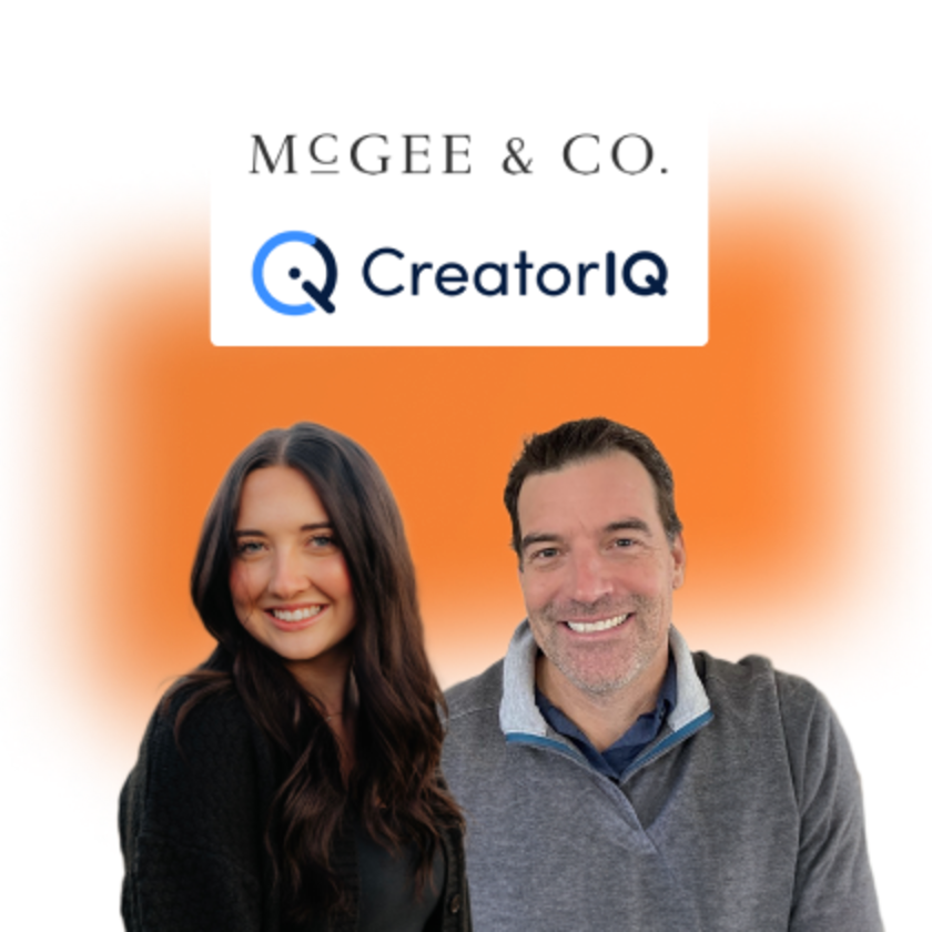 Amanda Houston and Mike Balducci with McGee & Co. and CreatorIQ logos.
