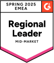 Spring 2025 - Regional Leader Mid-Market on G2 logo