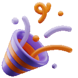 Confetti animated icon