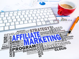 affiliate marketing computer graphic