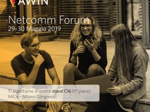 Creatività Awin realizzata per il Netcomm Forum 2019