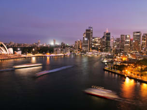 Nighttime view of Sydney, Australia