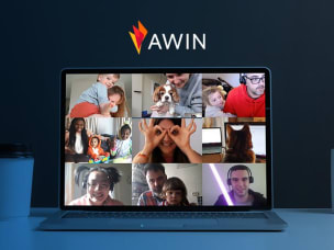 Screenshot di una call in Awin