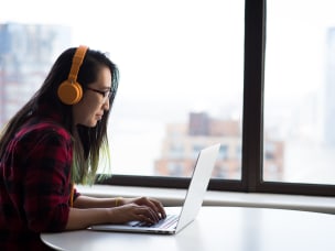 Awin Talks podcast logo with Scott Brinker from Hubspot's portrait for his breakdown of all things martech 