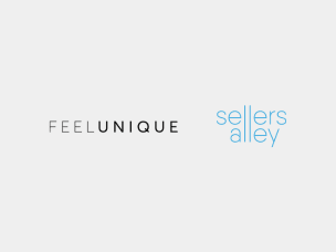 Feelunique und Sellers Alley Logos nebeneinander im Rahmen ihrer erfolgreichen Zusammenarbeit