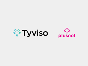 Tyviso Plusnet logo for Plusnet's reduced churn by collaborating with Tyviso' rewards programme