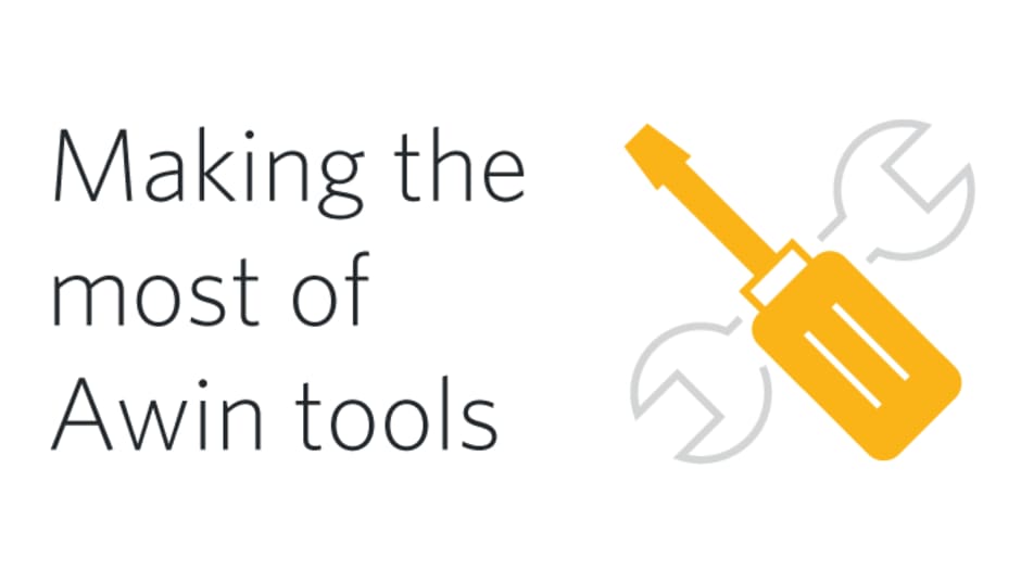 Making the most of Awin tools
