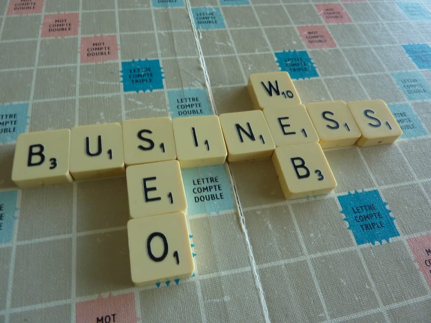 lettere che compongono la parola business