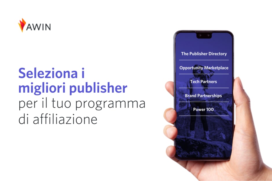 Seleziona i migliori publisher per il tuo programma di affiliazione grafica e mockup schermo telefono