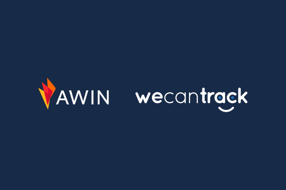 Awin and wecantrack logos for Awin's investment in minor stake to bring together over 350 affiliate networks and marketing platforms 
