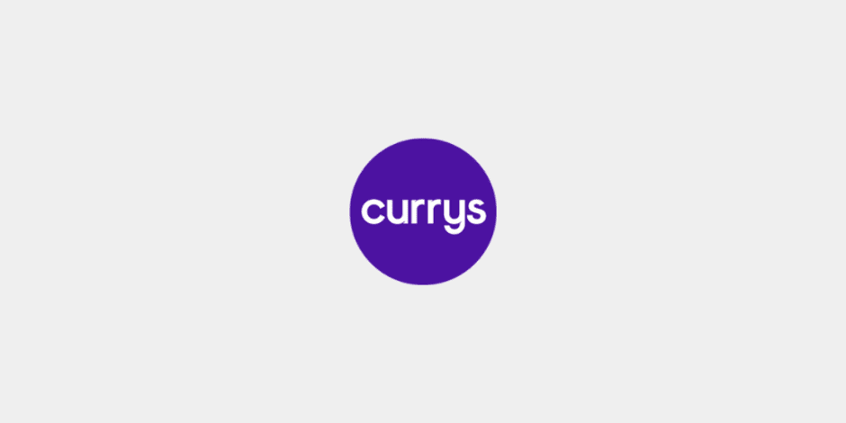 Currys logo amid their successful partnership through Awin towards a more sustainable future