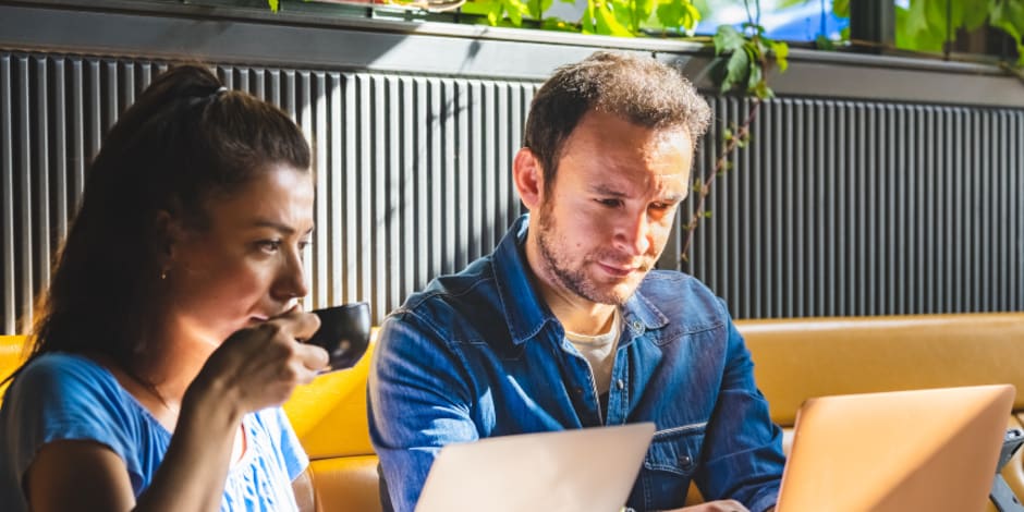 People looking at the digital marketing challenge of Ad-blocking software and its future impact