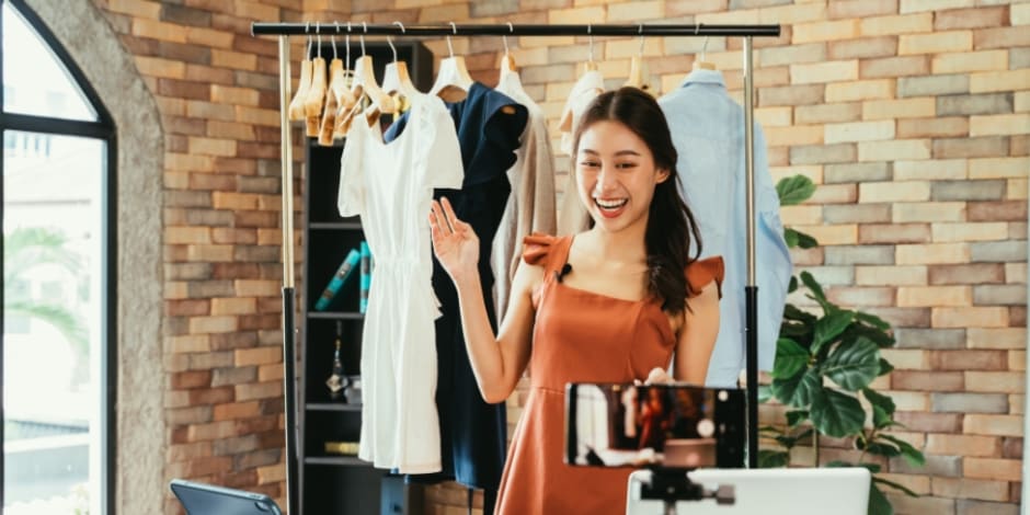 Influencer recording content amid the influencer marketing industry now being worth $24 billion