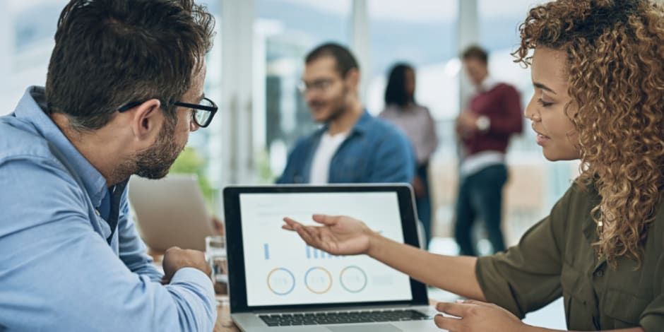 Business employees using Awin's new platform features to run successful campaigns
