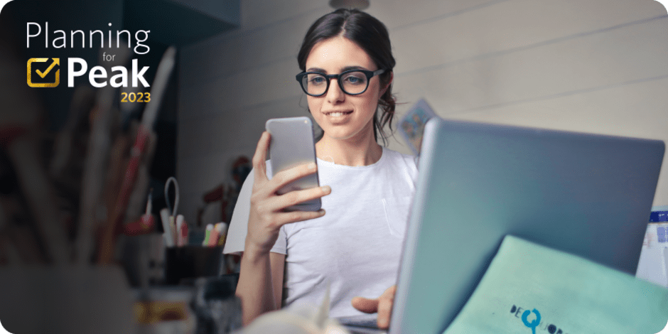 Person planning for Black Friday 2023 with Awin's small business marketing tips