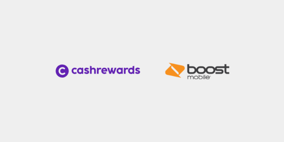 Logos of Cashrewards and Boost Mobile – Cashrewards is an Australian cashback platform, while Boost Mobile is a wireless service provider offering prepaid mobile plans