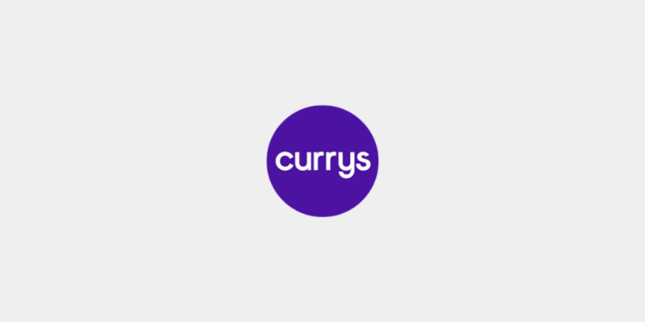 Currys logo – UK-based electronics and appliance retailer with a purple circular brand mark