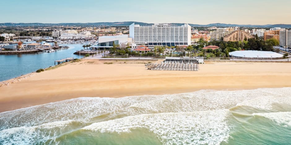 Landscape of Vilamoura resort in Portugal, hosting Awin’s Global ThinkTank 2025
