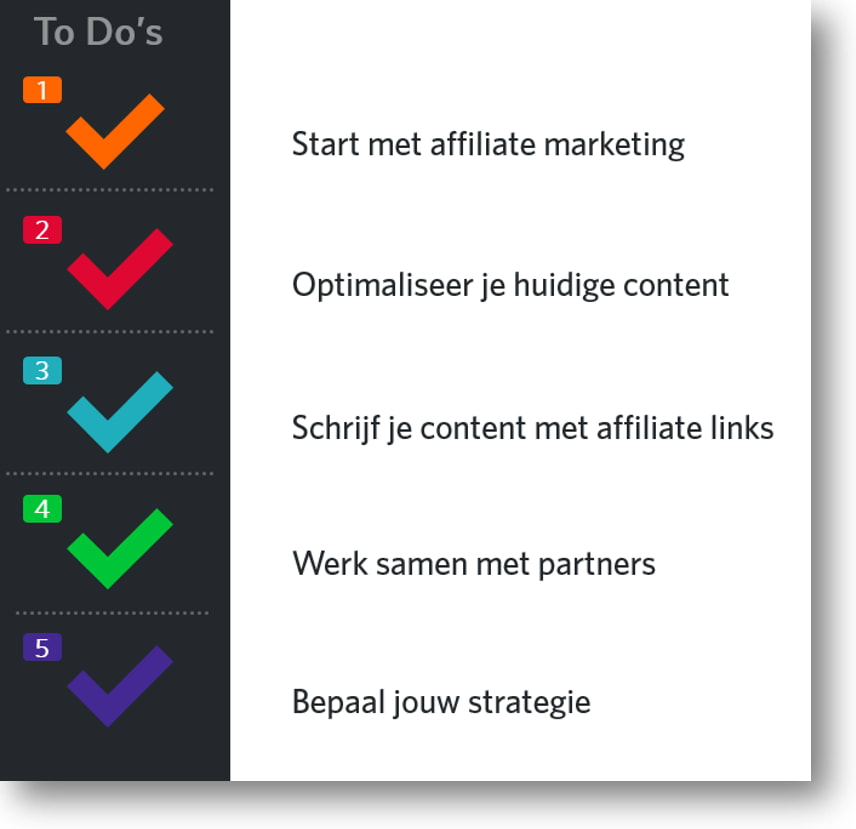 Affiliateblogger Masterclass Awin todo list