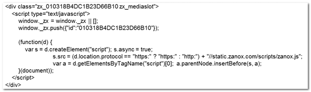 Zanox Standard Code