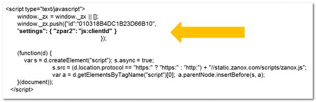 Zanox erweiterter Code