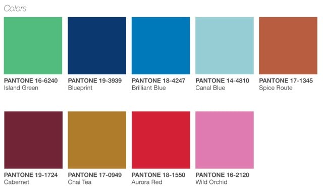 palette Pantone